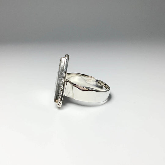 Muonionalusta Meteorite Triangle Setting Ring-Rocks and Gems Canada