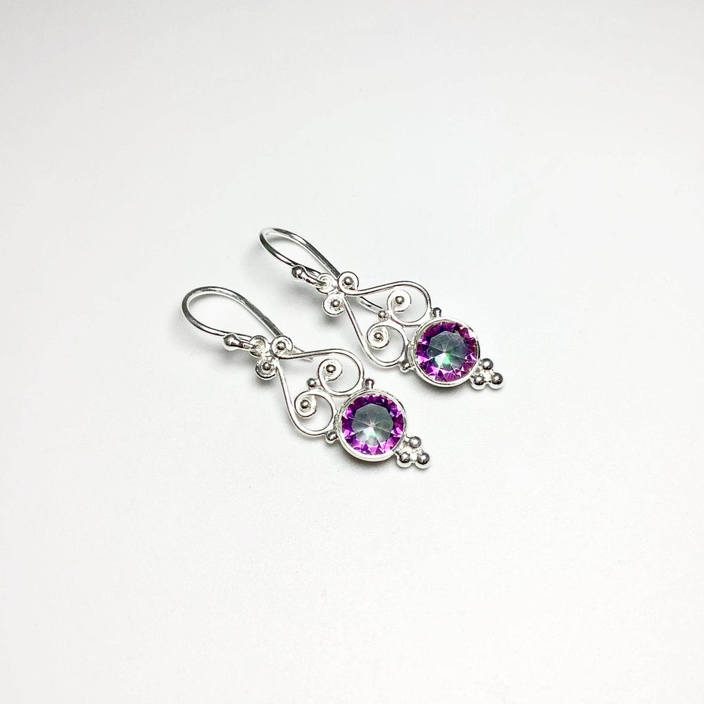 Mystic Topaz Dangle Earrings-Rocks and Gems Canada