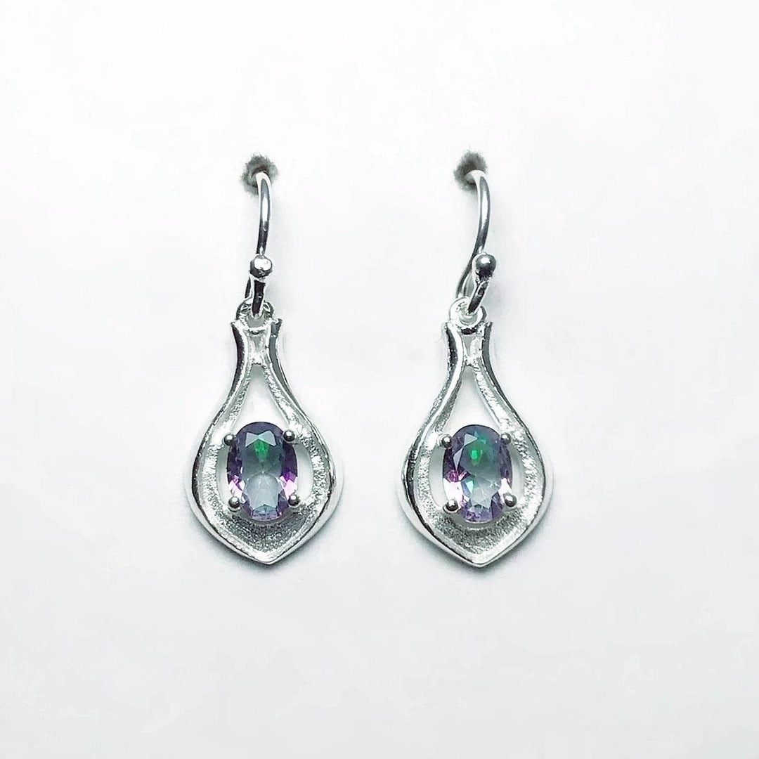 Mystic Topaz Dangle Earrings-Rocks and Gems Canada