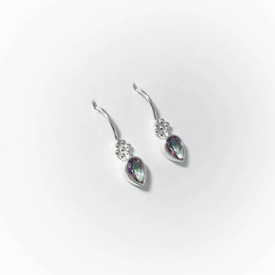 Mystic Topaz Dangle Earrings-Rocks and Gems Canada