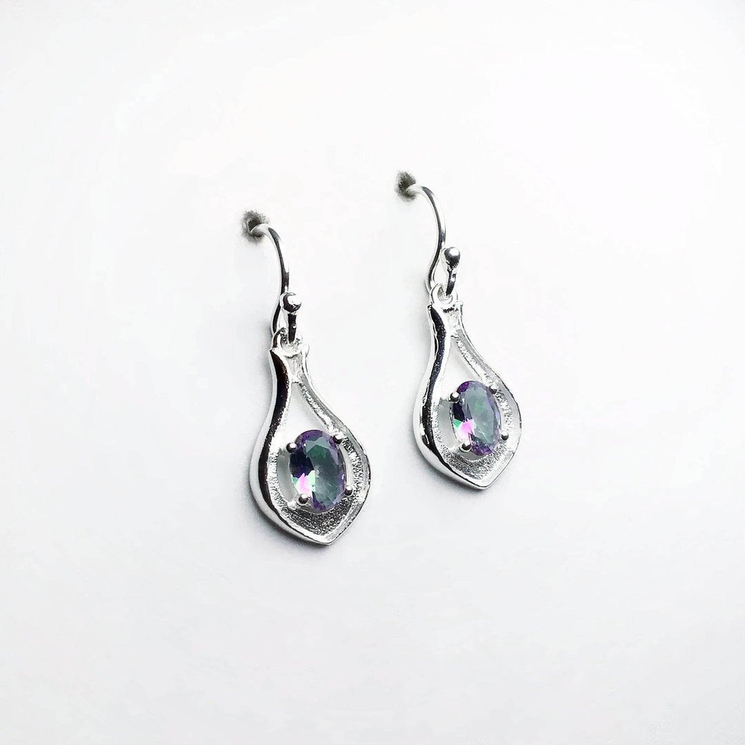 Mystic Topaz Dangle Earrings-Rocks and Gems Canada