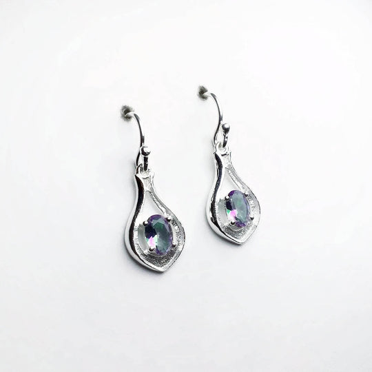 Mystic Topaz Dangle Earrings-Rocks and Gems Canada
