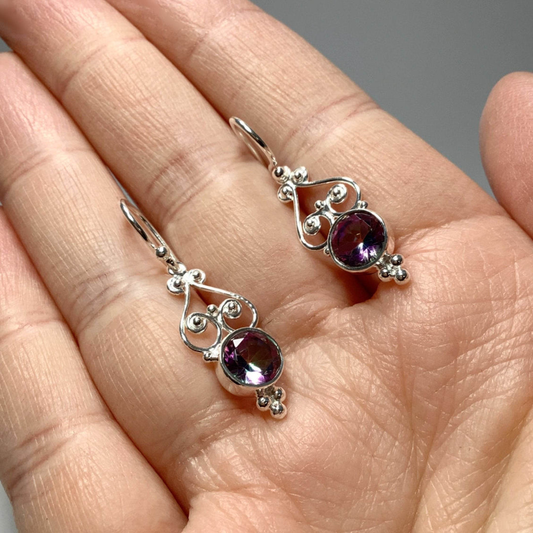 Mystic Topaz Dangle Earrings-Rocks and Gems Canada