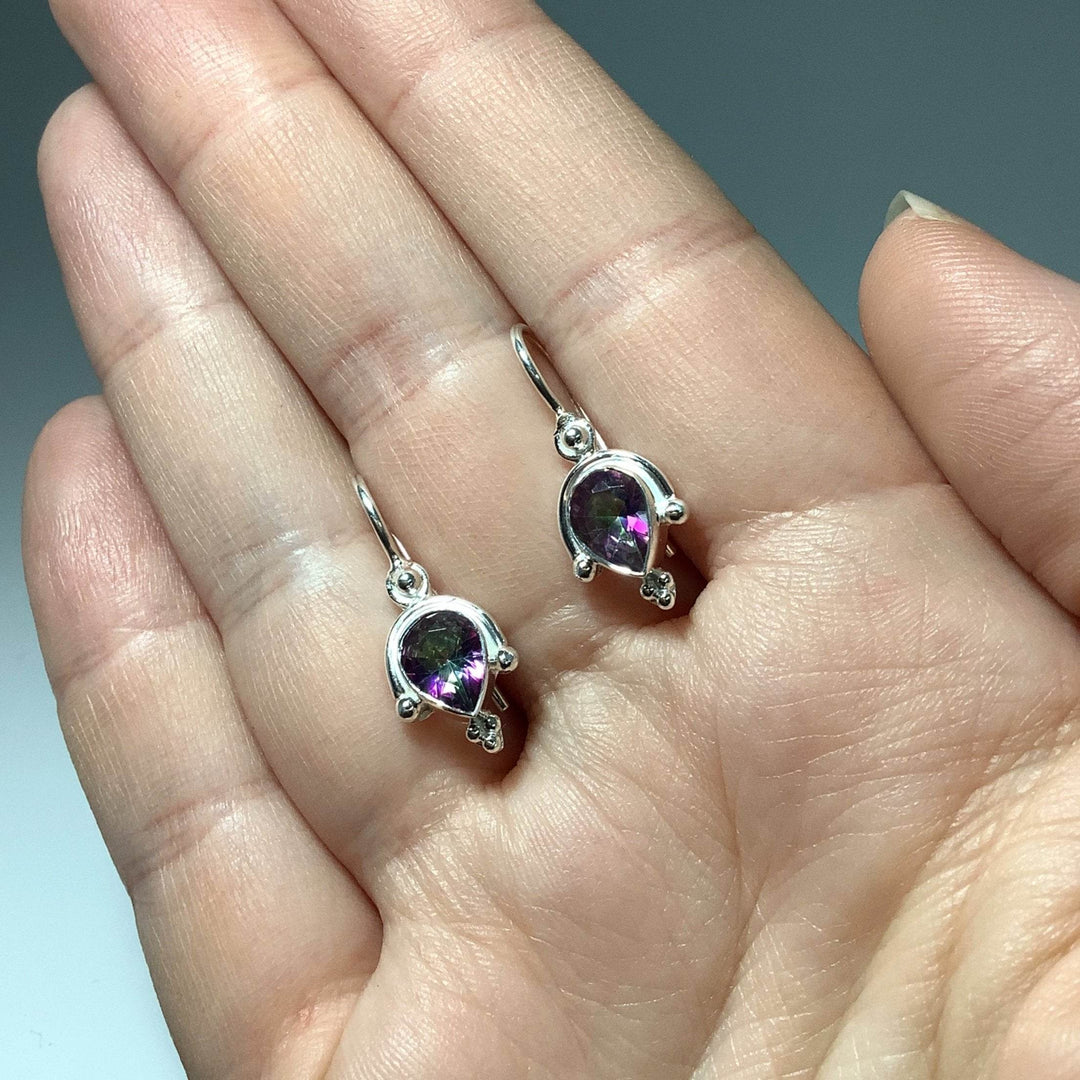 Mystic Topaz Dangle Earrings-Rocks and Gems Canada