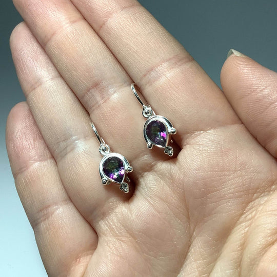 Mystic Topaz Dangle Earrings-Rocks and Gems Canada