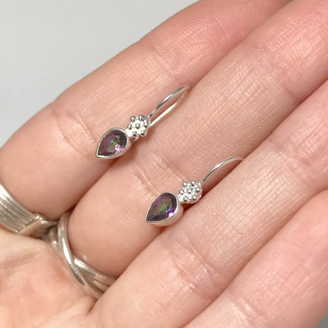 Mystic Topaz Dangle Earrings-Rocks and Gems Canada