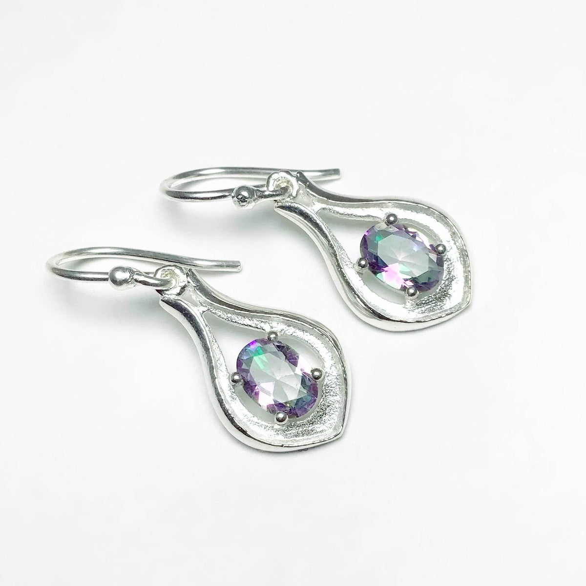 Mystic Topaz Dangle Earrings-Rocks and Gems Canada