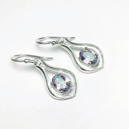 Mystic Topaz Dangle Earrings-Rocks and Gems Canada