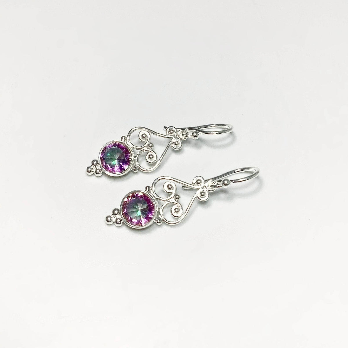 Mystic Topaz Dangle Earrings-Rocks and Gems Canada
