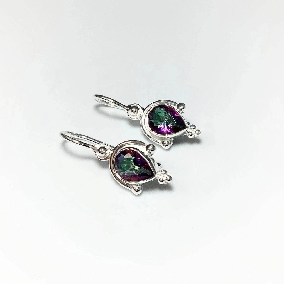 Mystic Topaz Dangle Earrings-Rocks and Gems Canada