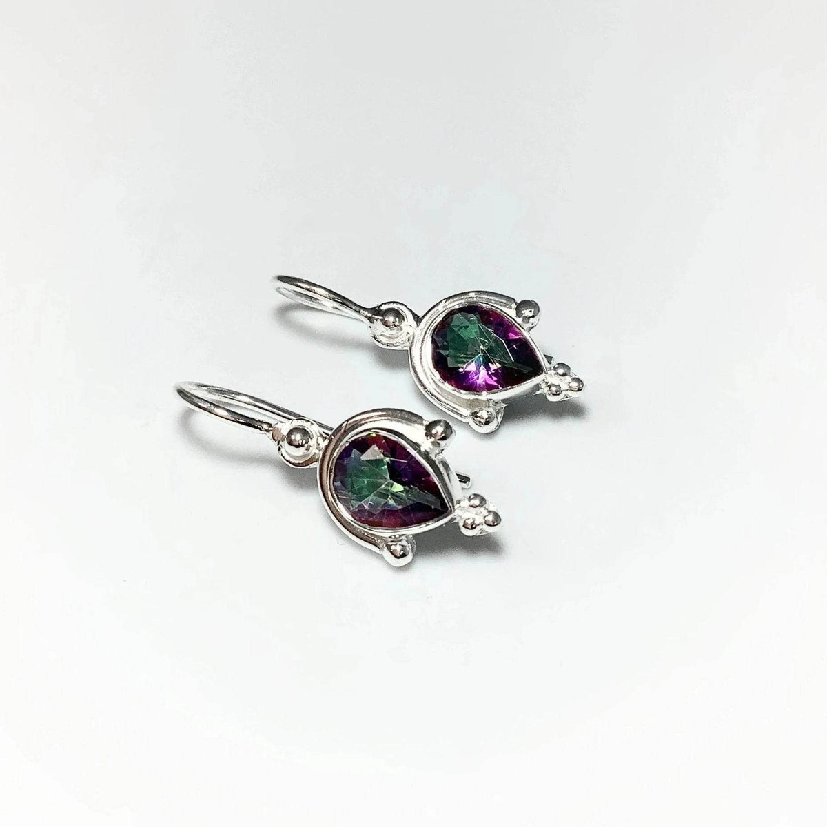 Mystic Topaz Dangle Earrings-Rocks and Gems Canada