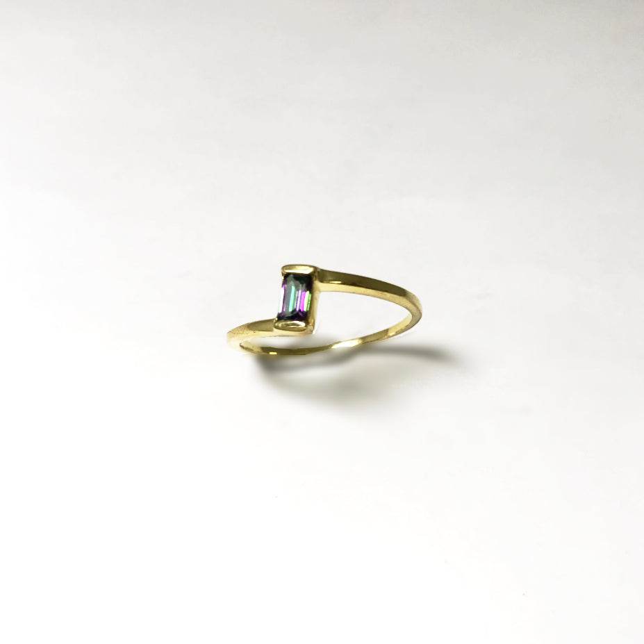 Mystic Topaz Gold Finish Ring-Rocks and Gems Canada