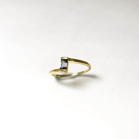 Mystic Topaz Gold Finish Ring-Rocks and Gems Canada