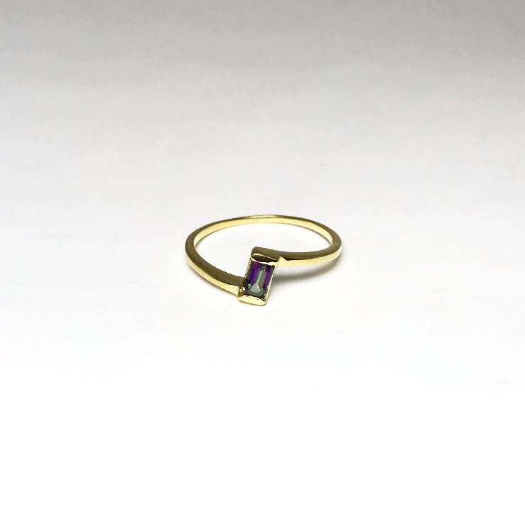 Mystic Topaz Gold Finish Ring-Rocks and Gems Canada