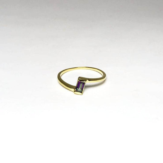 Mystic Topaz Gold Finish Ring-Rocks and Gems Canada