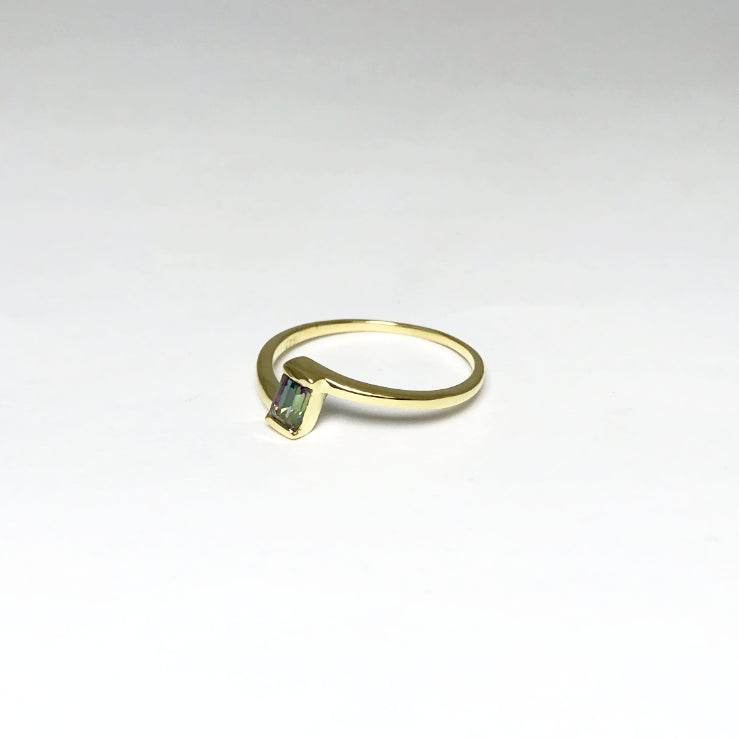 Mystic Topaz Gold Finish Ring-Rocks and Gems Canada