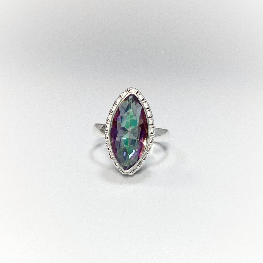 Mystic Topaz Marquise Cut Ring-Rocks and Gems Canada