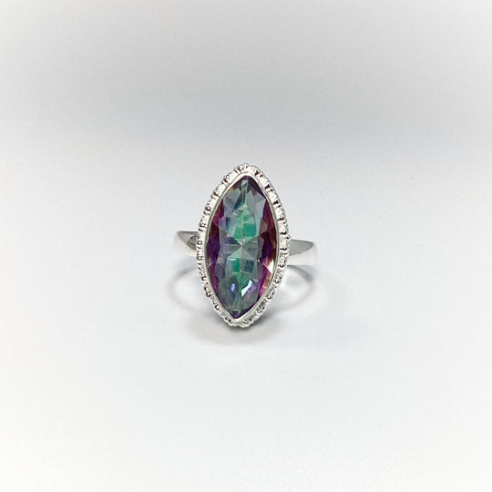 Mystic Topaz Marquise Cut Ring-Rocks and Gems Canada