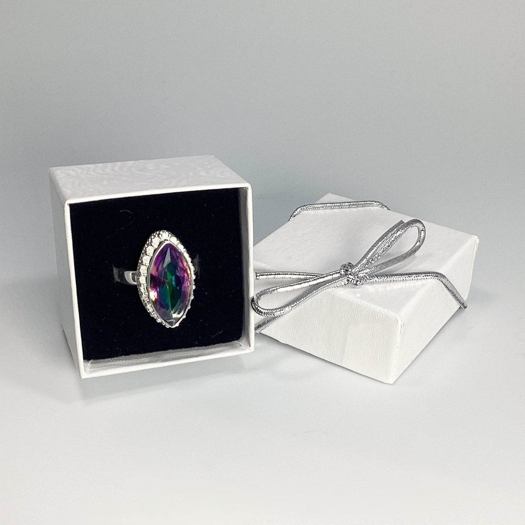 Mystic Topaz Marquise Cut Ring-Rocks and Gems Canada