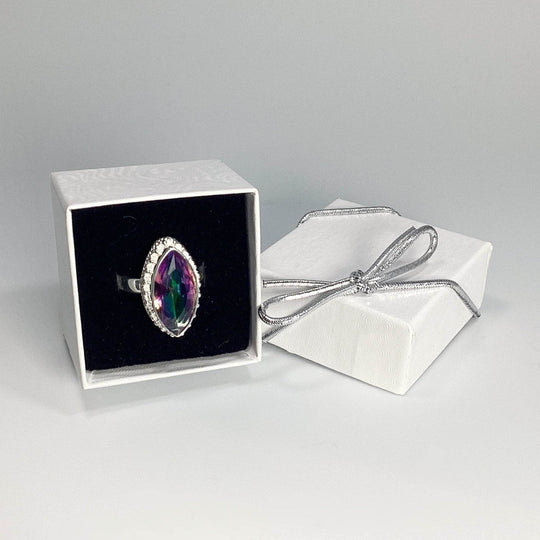 Mystic Topaz Marquise Cut Ring-Rocks and Gems Canada