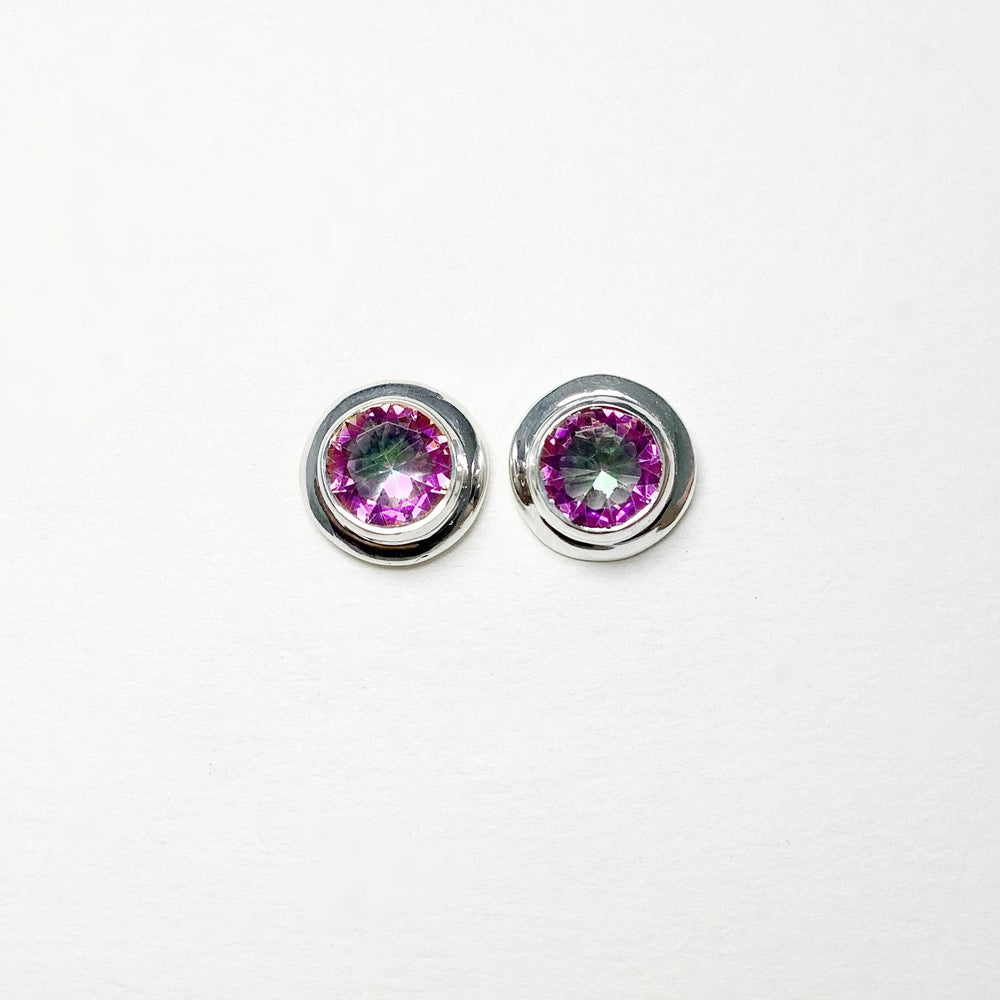 Mystic Topaz Stud Earrings-Rocks and Gems Canada