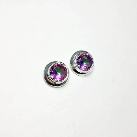 Mystic Topaz Stud Earrings-Rocks and Gems Canada