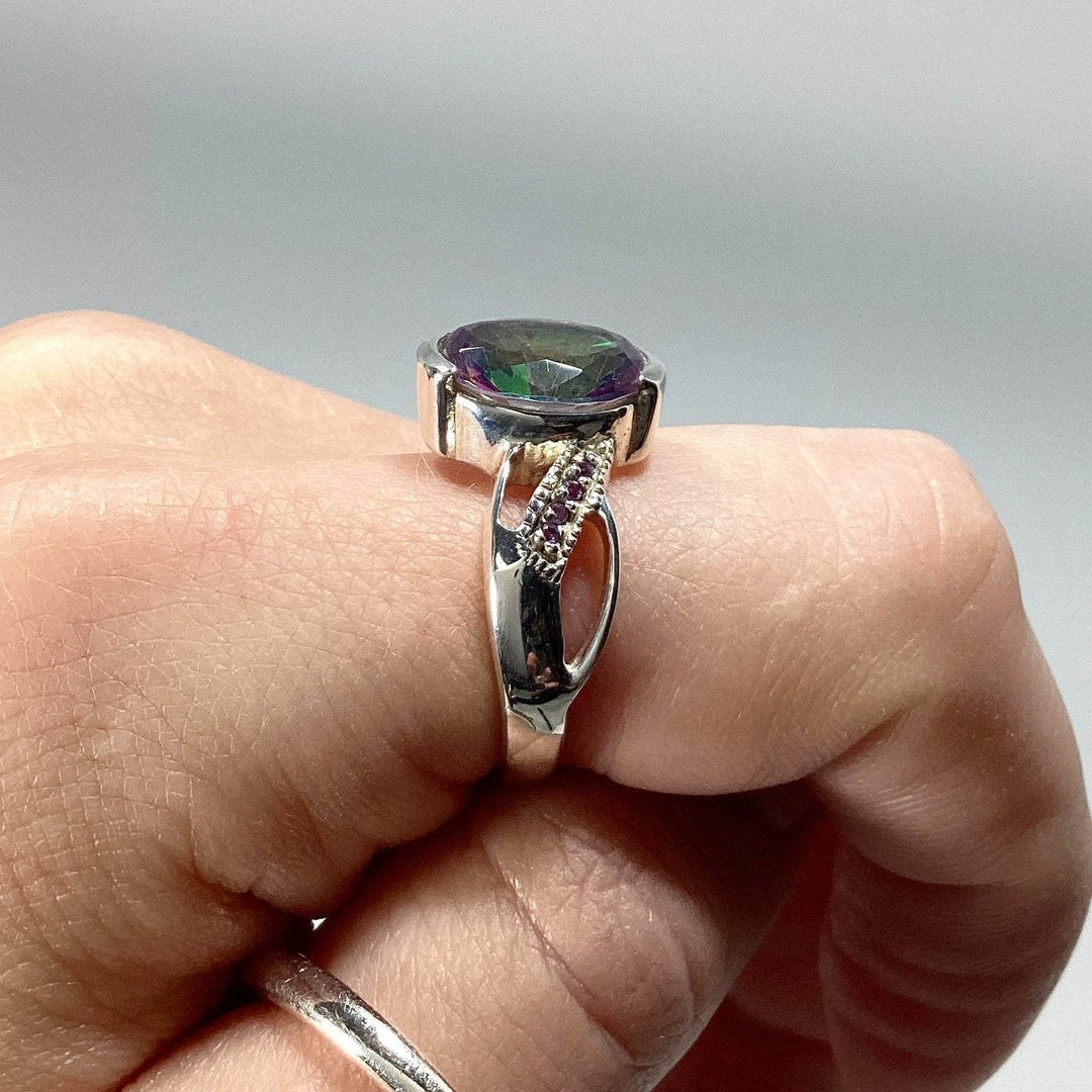Mystic Topaz and Amethyst Ring-Rocks and Gems Canada