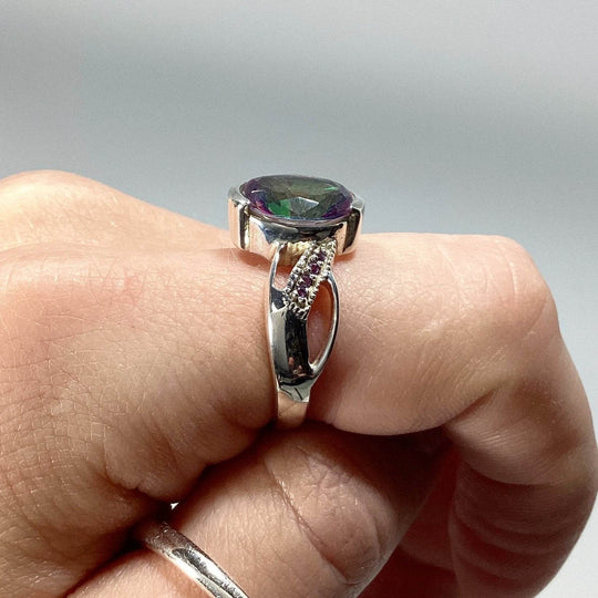 Mystic Topaz and Amethyst Ring-Rocks and Gems Canada