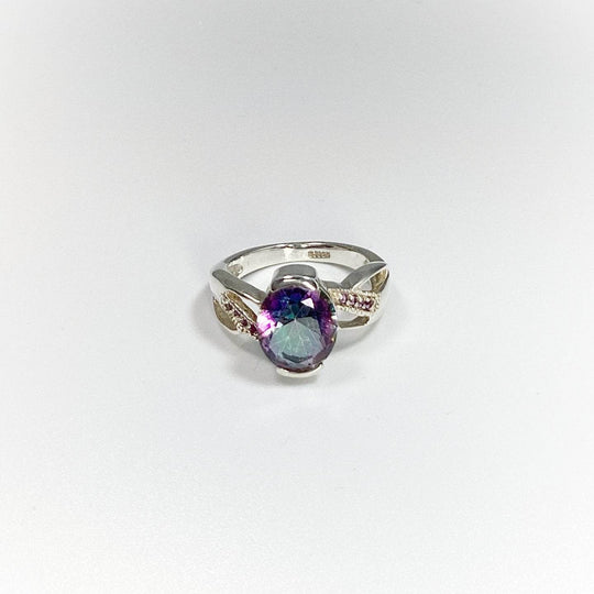Mystic Topaz and Amethyst Ring-Rocks and Gems Canada