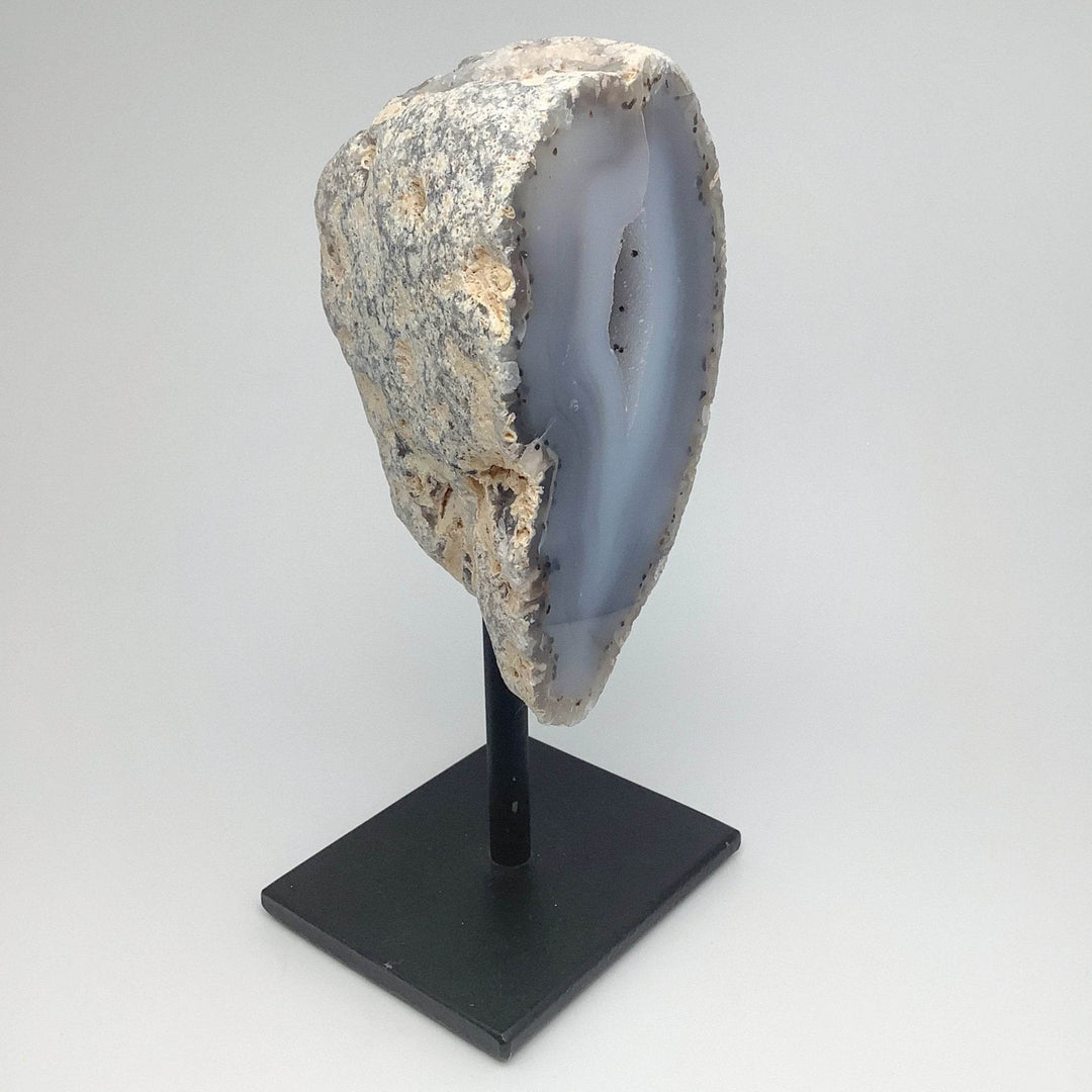 Natural Agate Geode on Stand-Rocks and Gems Canada