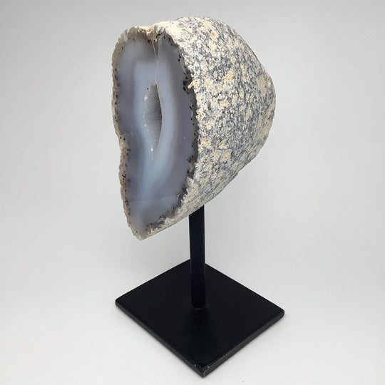 Natural Agate Geode on Stand-Rocks and Gems Canada