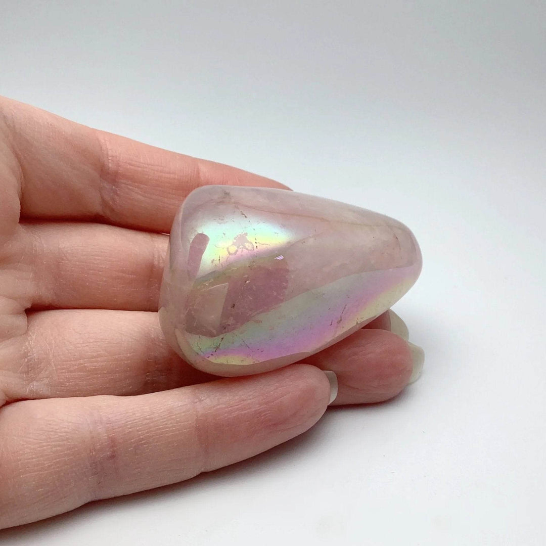 Opalescent Rose Quartz Tumble-Rocks and Gems Canada