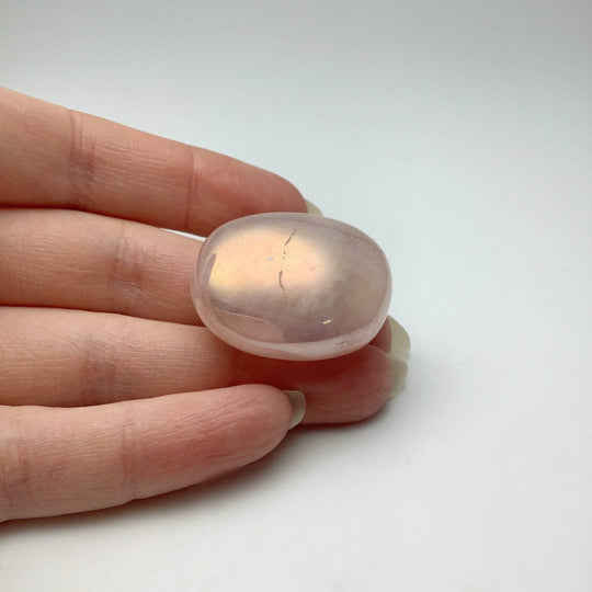 Opalescent Rose Quartz Tumble-Rocks and Gems Canada