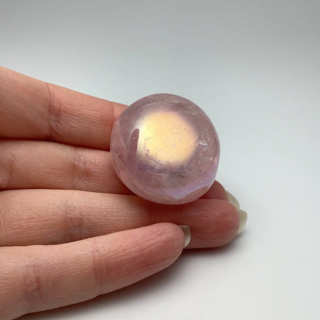 Opalescent Rose Quartz Tumble-Rocks and Gems Canada