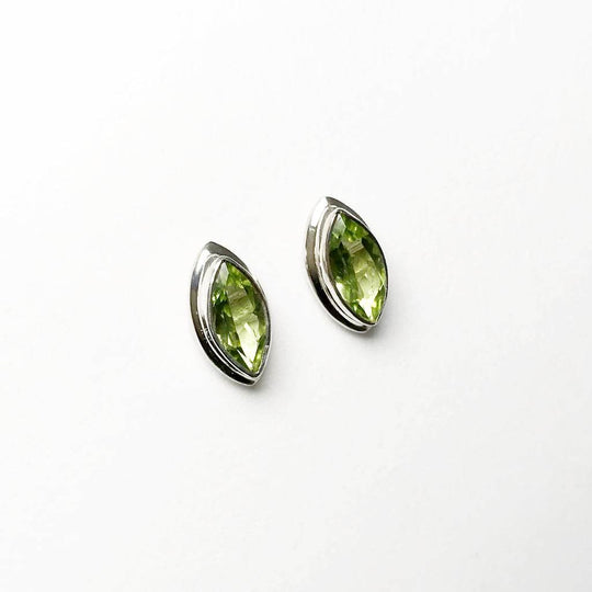 Peridot Stud Earrings-Rocks and Gems Canada