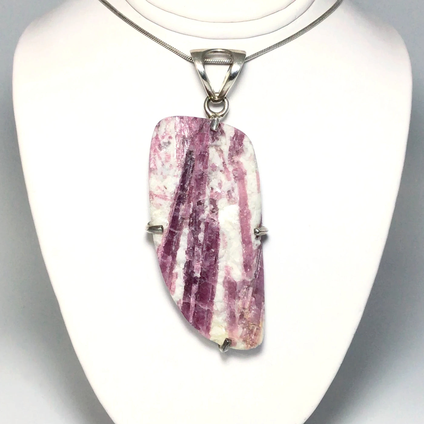 Quartz with Pink Tourmaline Pendant