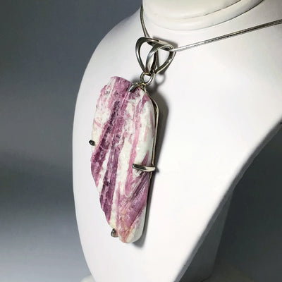 Quartz with Pink Tourmaline Pendant