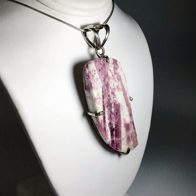 Quartz with Pink Tourmaline Pendant