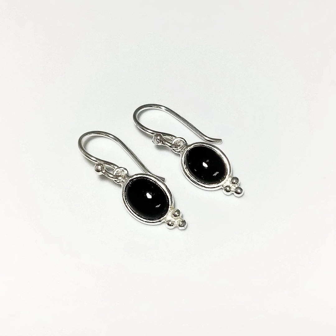 Black Onyx Dangle Earrings - Rocks and Gems Canada