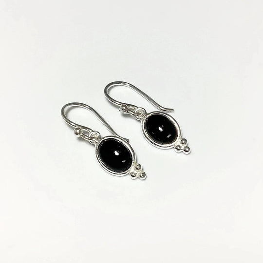 Black Onyx Dangle Earrings - Rocks and Gems Canada