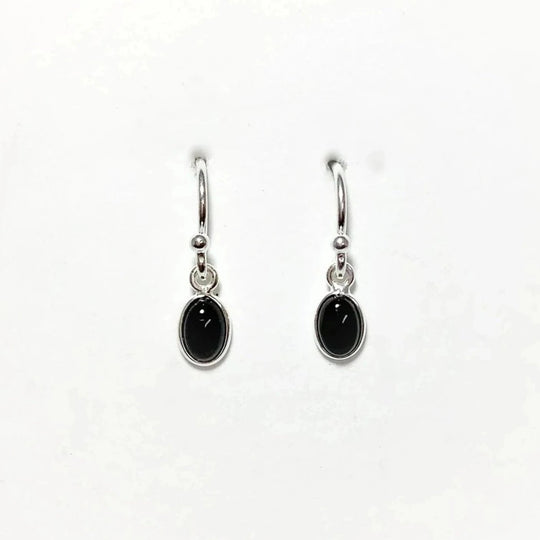 Black Onyx Dangle Earrings - Rocks and Gems Canada