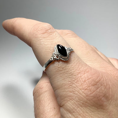 Amazon.com: Black Onyx Stone Ring 925 Sterling Silver Statement Ring For  Women Handmade Rings Gemstone Christmas Promise Ring Size US 6 Gift For Her  : Handmade Products