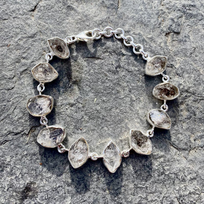 Herkimer Diamond Sterling Silver Bracelet