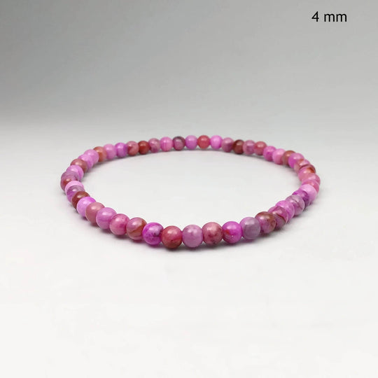 Pink Crazy Lace Agate Beaded Bracelet-Rocks and Gems Canada