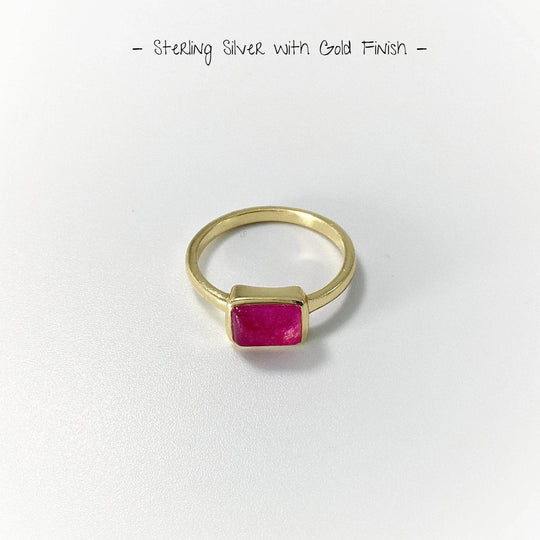 Pink Jade Ring-Rocks and Gems Canada