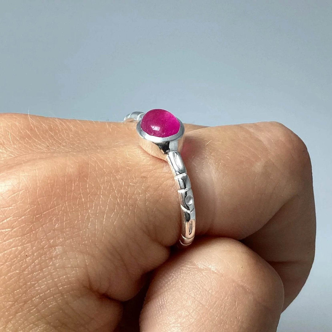 Pink Jade Ring-Rocks and Gems Canada