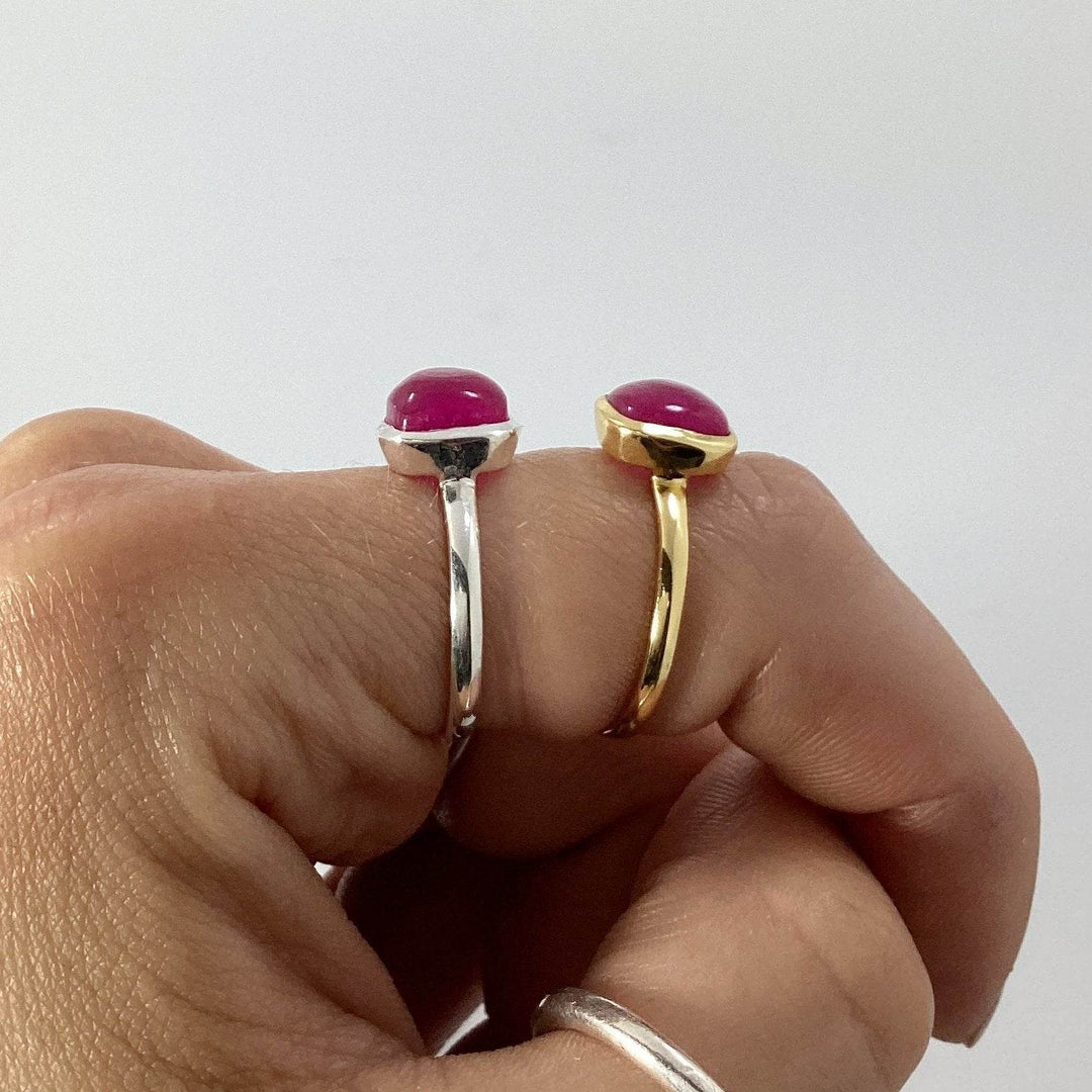 Pink Jade Ring-Rocks and Gems Canada