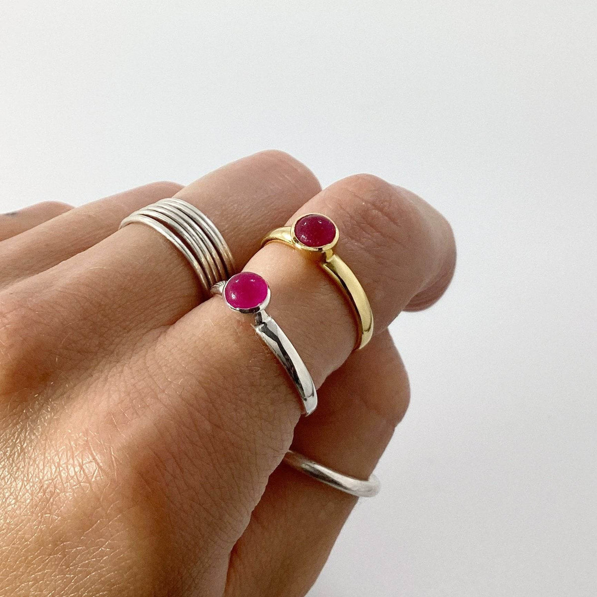 Pink Jade Ring-Rocks and Gems Canada