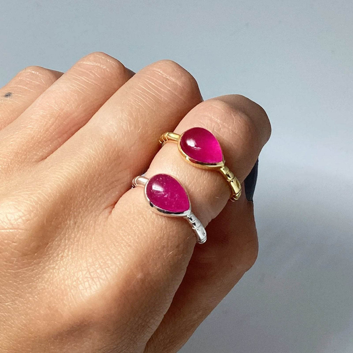 Pink Jade Ring-Rocks and Gems Canada
