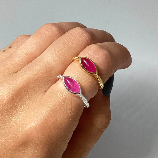 Pink Jade Ring-Rocks and Gems Canada